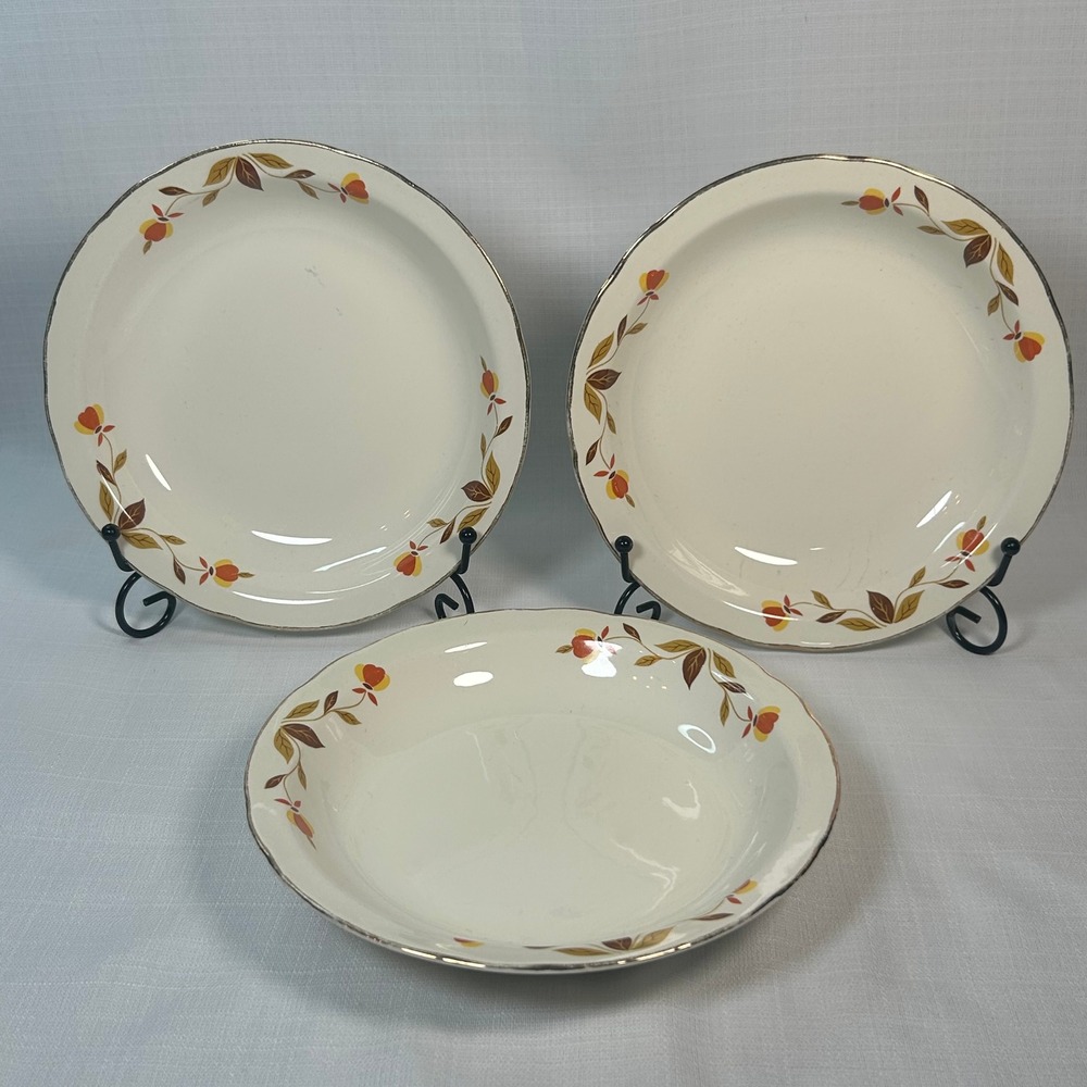 Superior Hall Jewel Tea Autumn Leaf Soup Bowl 8.5" Autumn Leaf Mary Dunbar Set 3